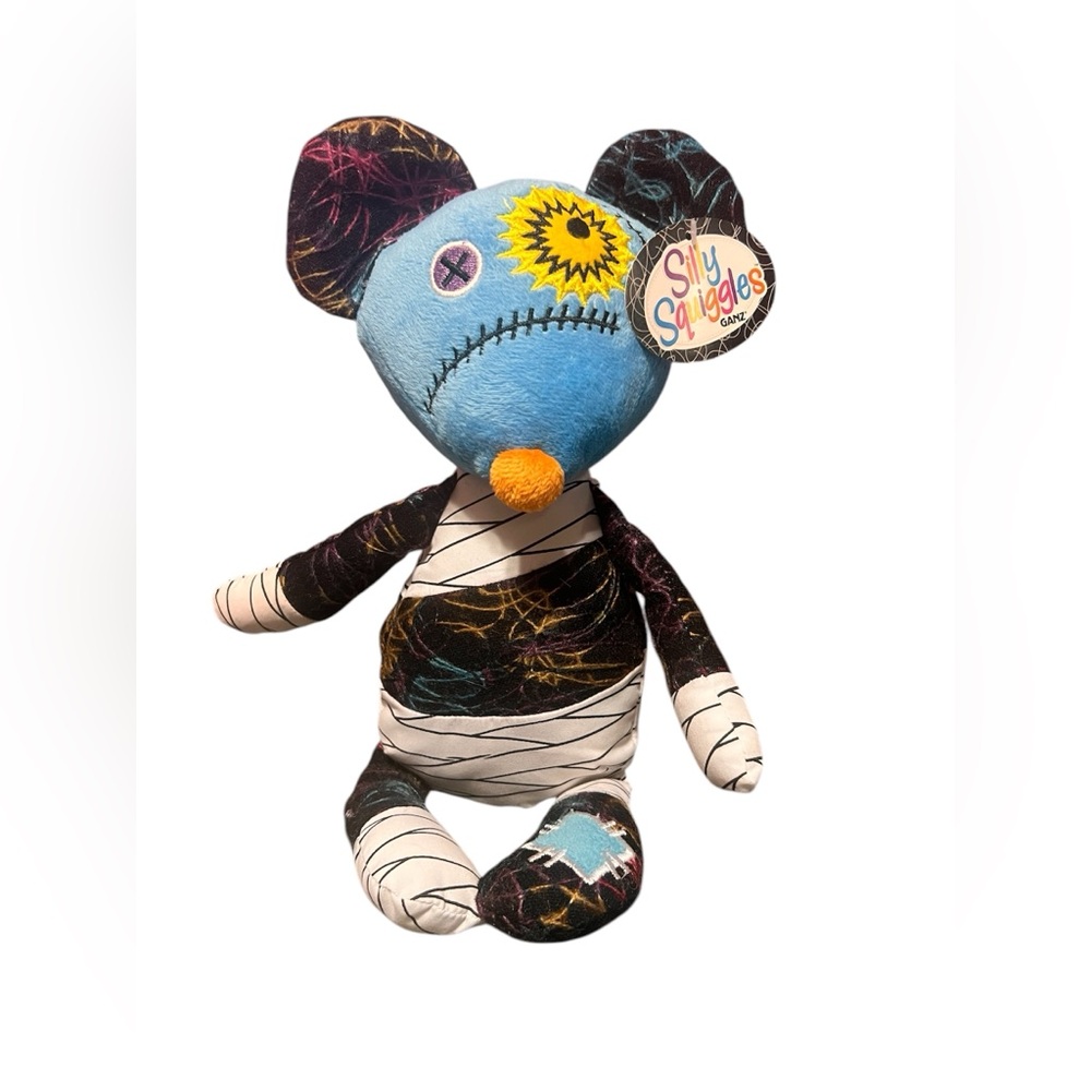 Ganz Silly Squiggles Crazy Stitched Plush Halloween Mouse Mummy W/ Tag